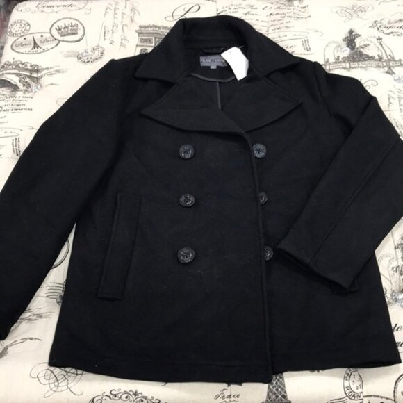 Slate & Stone Wool Blend Double Breasted Peacoat - Picture 5 of 7